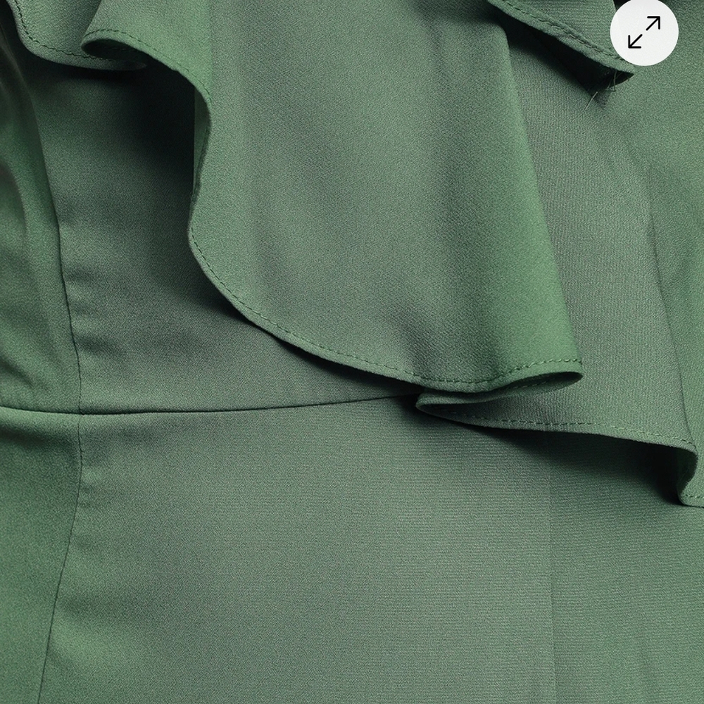 Lulu's Sage Green Ruffled High-Low Dress - Picture 5 of 11